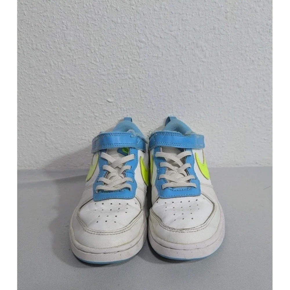 Nike Court Borough Low 2‎ Kids 3Y White Baltic Blue Volt BQ5451-122